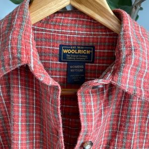 Orange Flannel Button Down